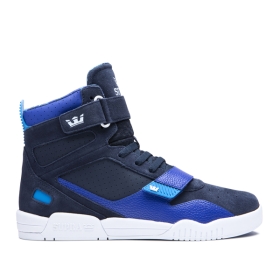 Mens Supra High Top Shoes BREAKER Navy/Royal/white | AU-37048